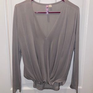 Cute deep v long sleeve
